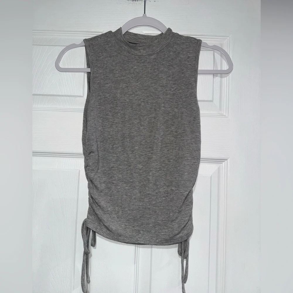 Ruffled sided tank top